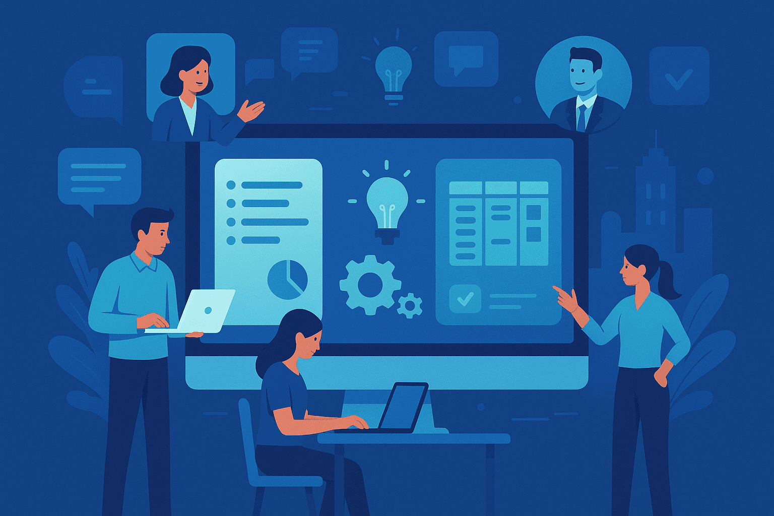 Futuristic network visualization